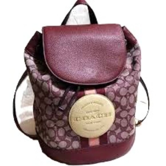 Coach Dempsey Backpack with Signature Jacquard Stripe and Patch Excellent - Picture 1 of 7